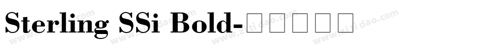 Sterling SSi Bold字体转换